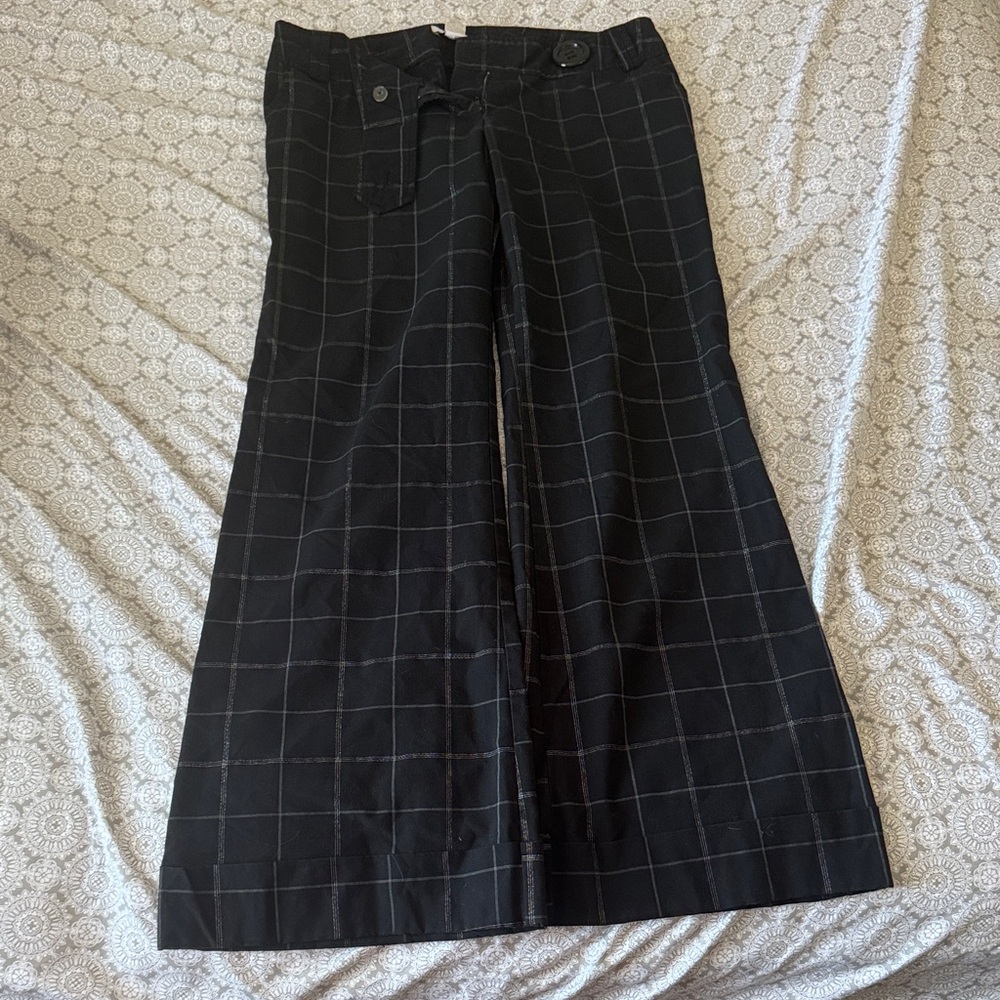 Charlotte Russe Men's Black Grid Pattern Pants
